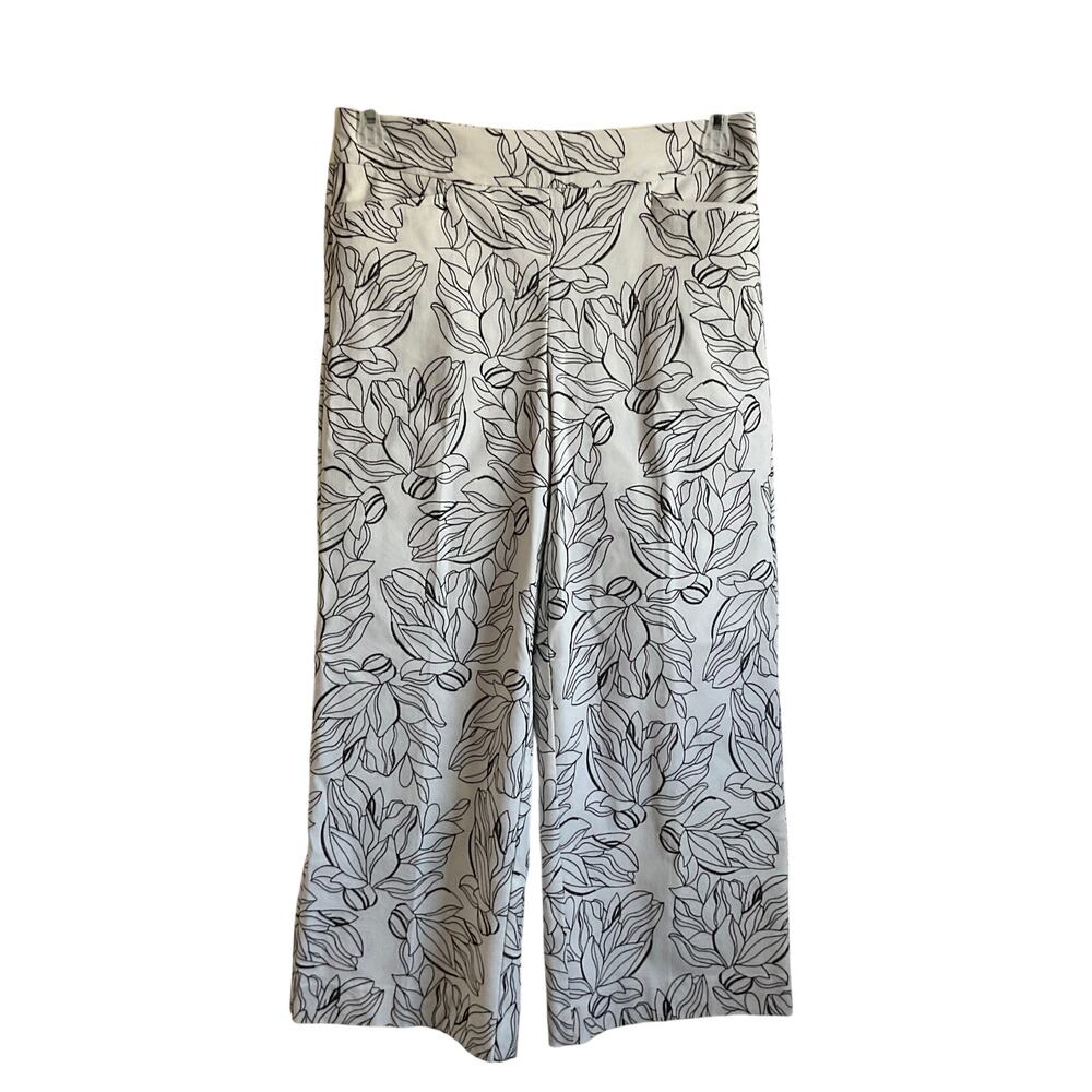 Chico’s‎ So Slimming Brigette 180 Oasis Embroidered Wide Leg Crop Pants NEW